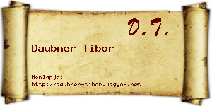Daubner Tibor névjegykártya